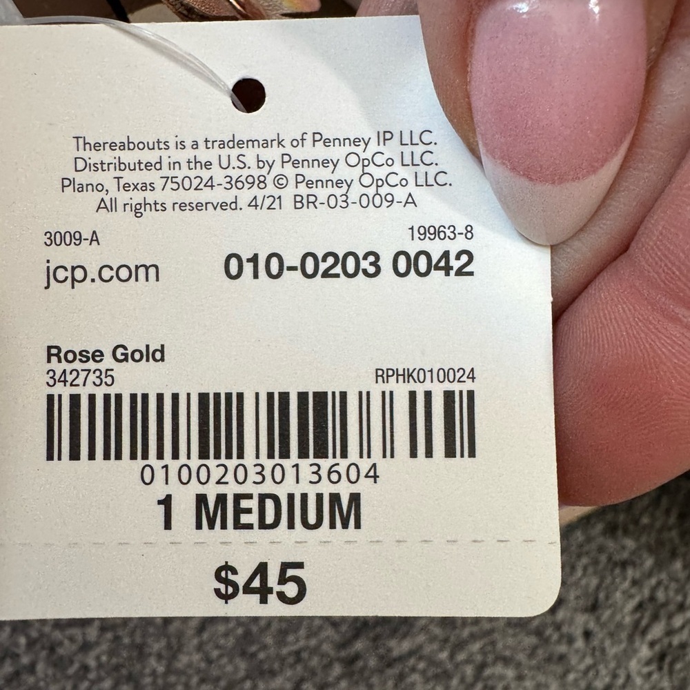 ThereAbouts Kids Floral Sandals - Rose Gold Size 4 - Picture 5 of 5